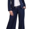 full navy suit flared pants