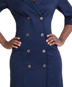 Model wearing women's full navy outfit