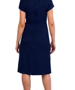 navy full keyhole dress back