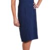 navy full keyhole dress
