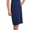 navy full keyhole dress