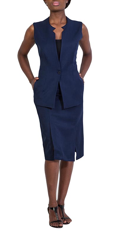 full navy suit skirt