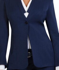 full navy suit front