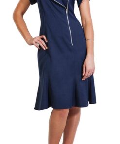 tazed dress navy zip