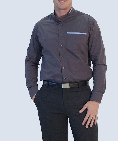 Grey business shirt full outfit