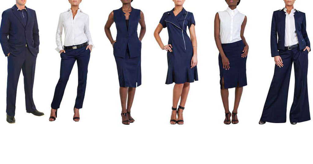 Chic & Stylish Corporate Wear, the KARMA way 31 navy blue outfit range karma clothing