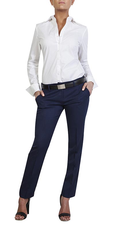 taper navy trouser