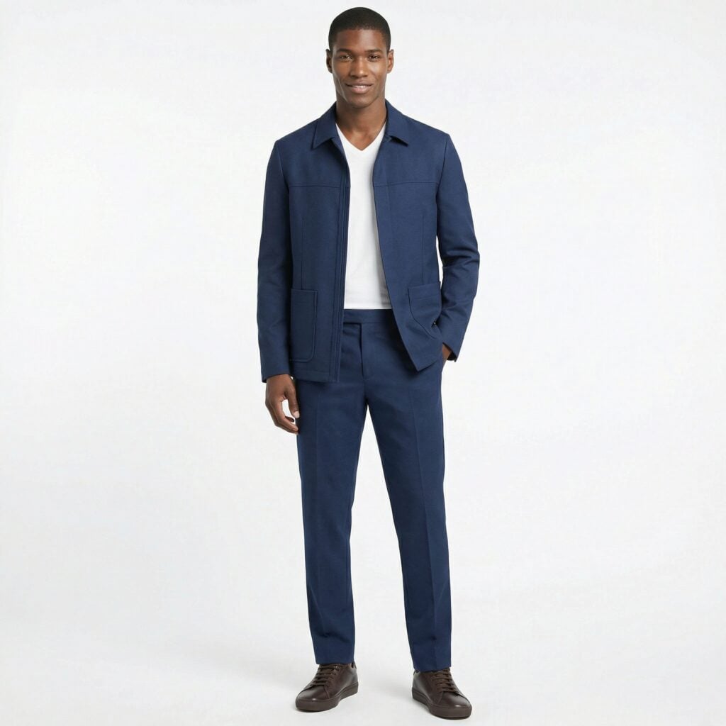 #306 A Navy SemiCasual Motorrad Jacket