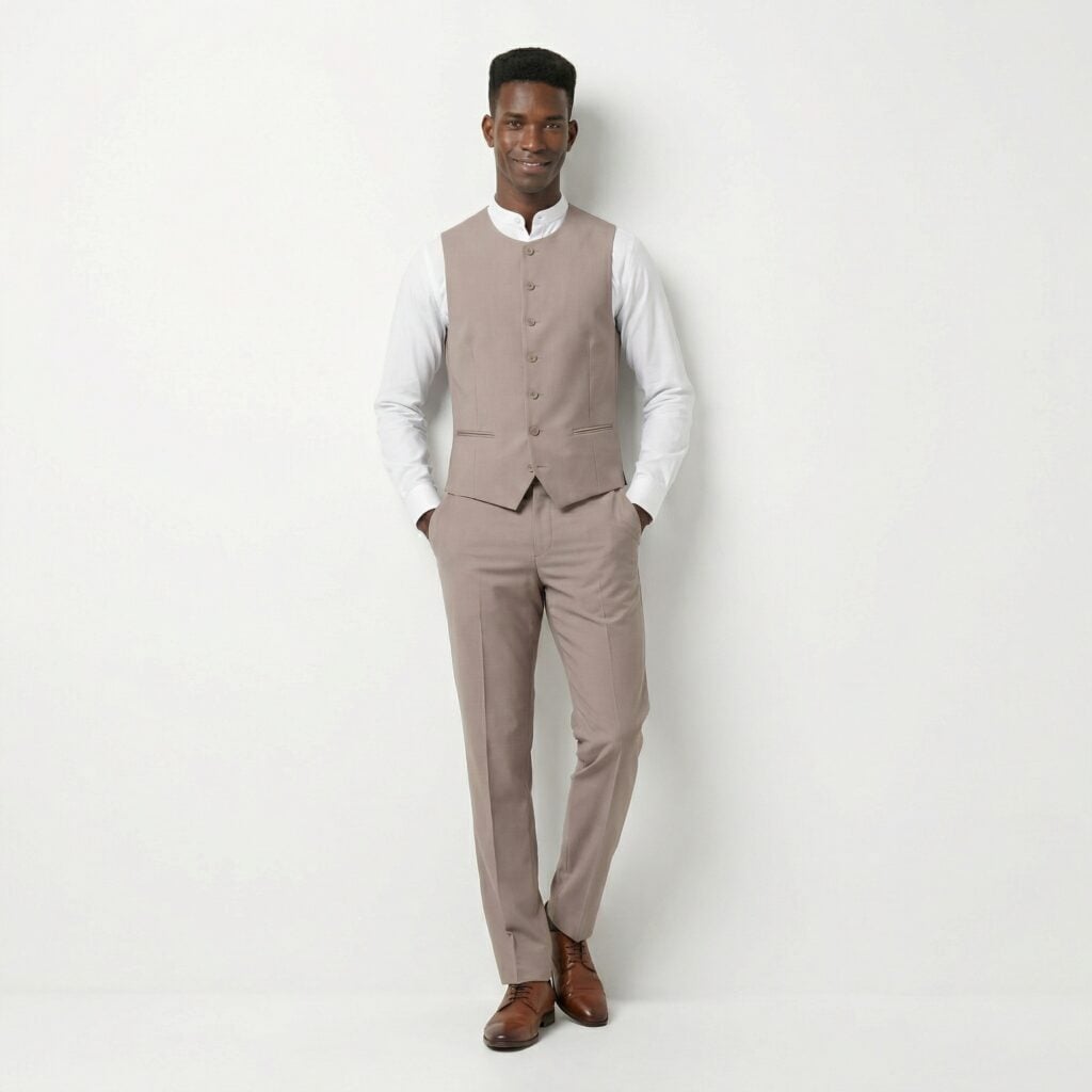 #561 A Sand - RoundNeck Waistcoat